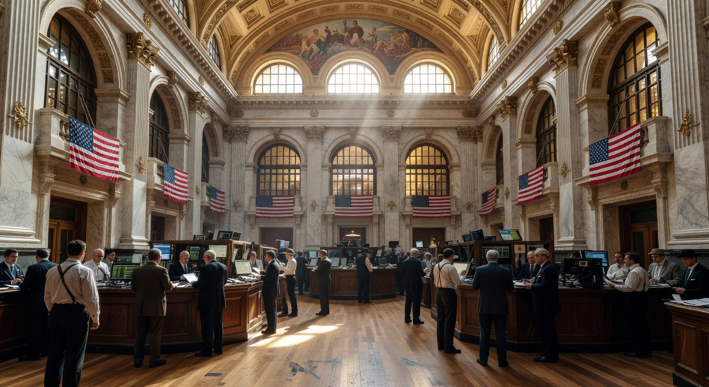 New York Stock Exchange trading floor, historic
